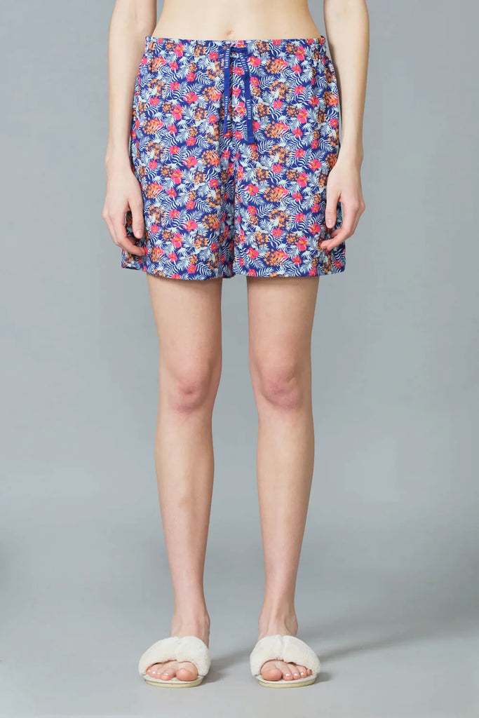 BLUE 4 VAN HEUSEN WOMEN PRINTED SHORTS WITH POCKETS