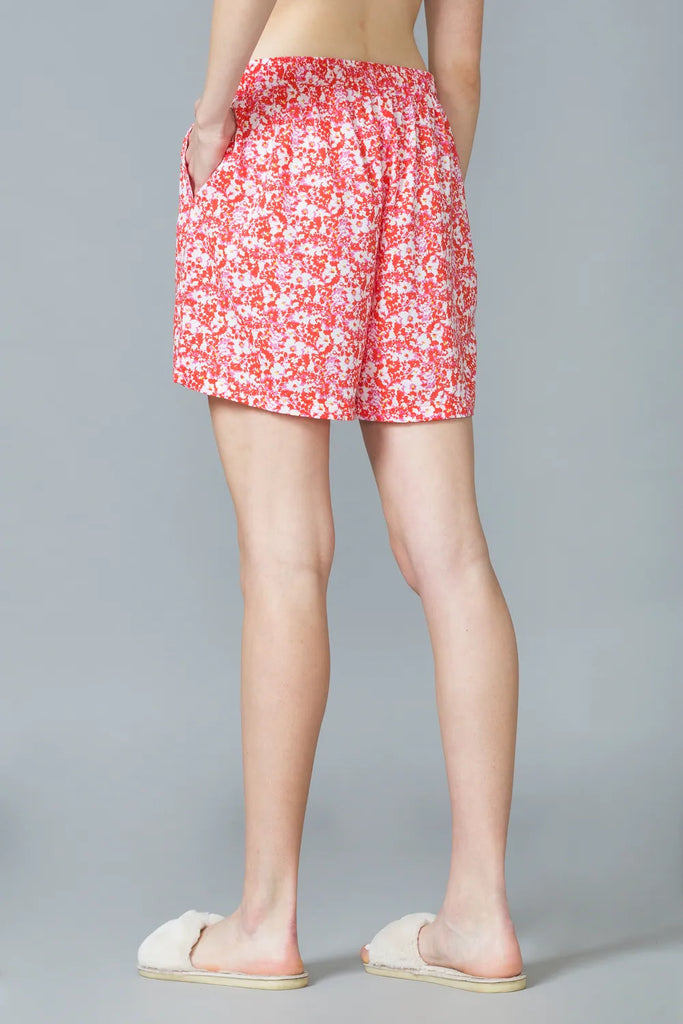 CORAL VAN HEUSEN WOMEN PRINTED SHORTS WITH POCKETS