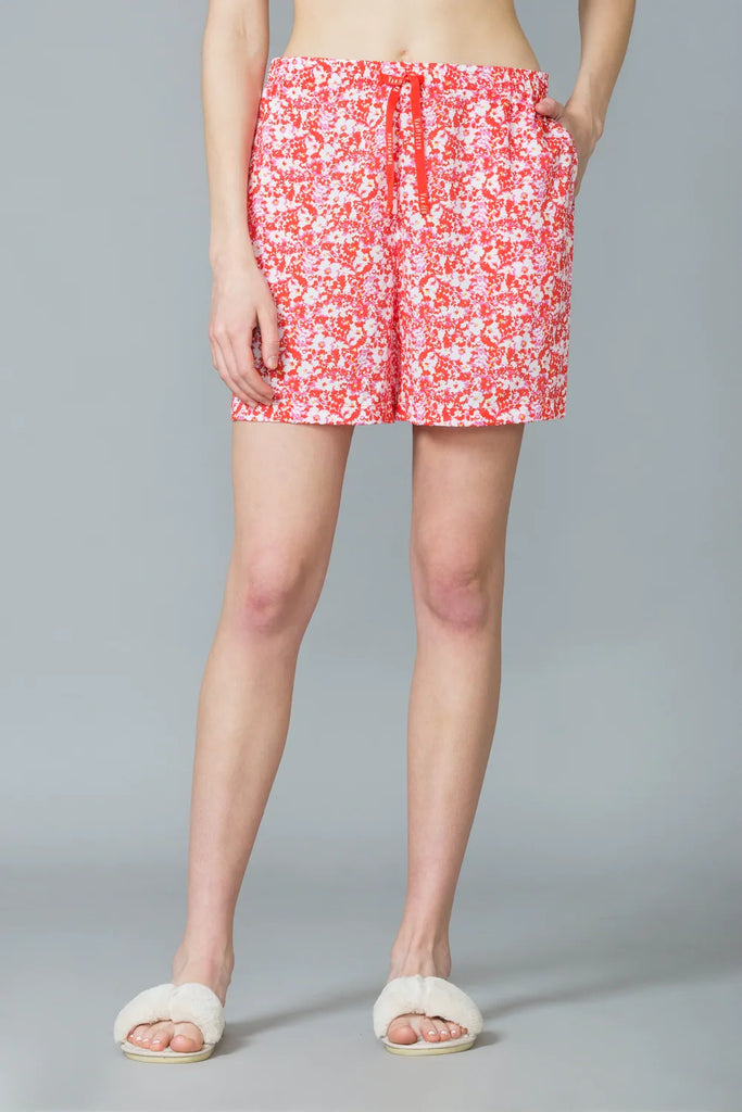 CORAL VAN HEUSEN WOMEN PRINTED SHORTS WITH POCKETS