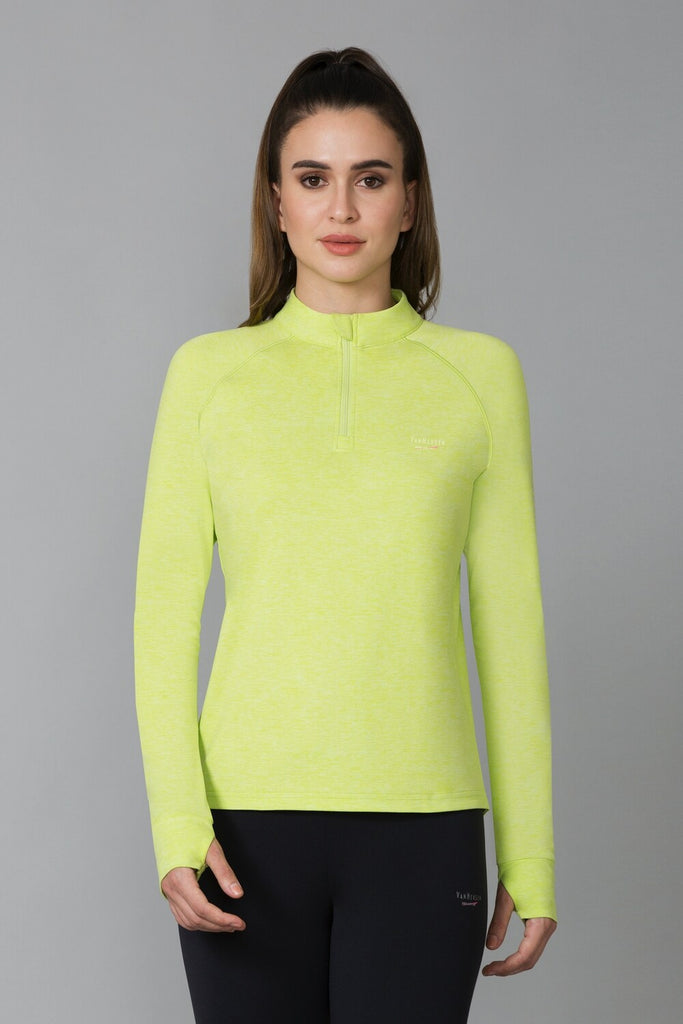 GREEN VAN HEUSEN HI TECH PULLOVER FULL SLEEVE TEE FOR WOMEN