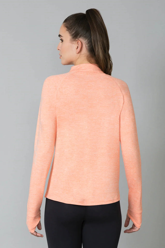 PEACH PLUM VAN HEUSEN HI TECH PULLOVER FULL SLEEVE TEE FOR WOMEN