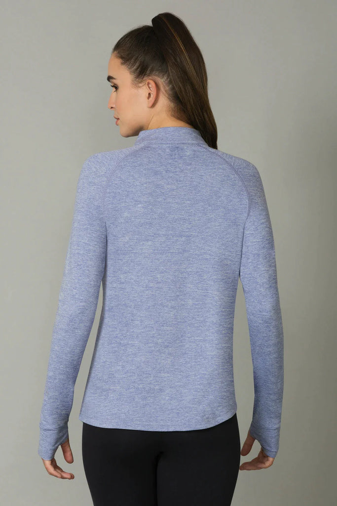 BLUE VAN HEUSEN HI TECH PULLOVER FULL SLEEVE TEE FOR WOMEN