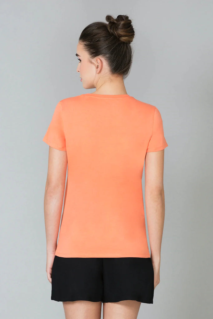 CORAL VAN HEUSEN WOMEN's PRINTED CREW NECK TEE