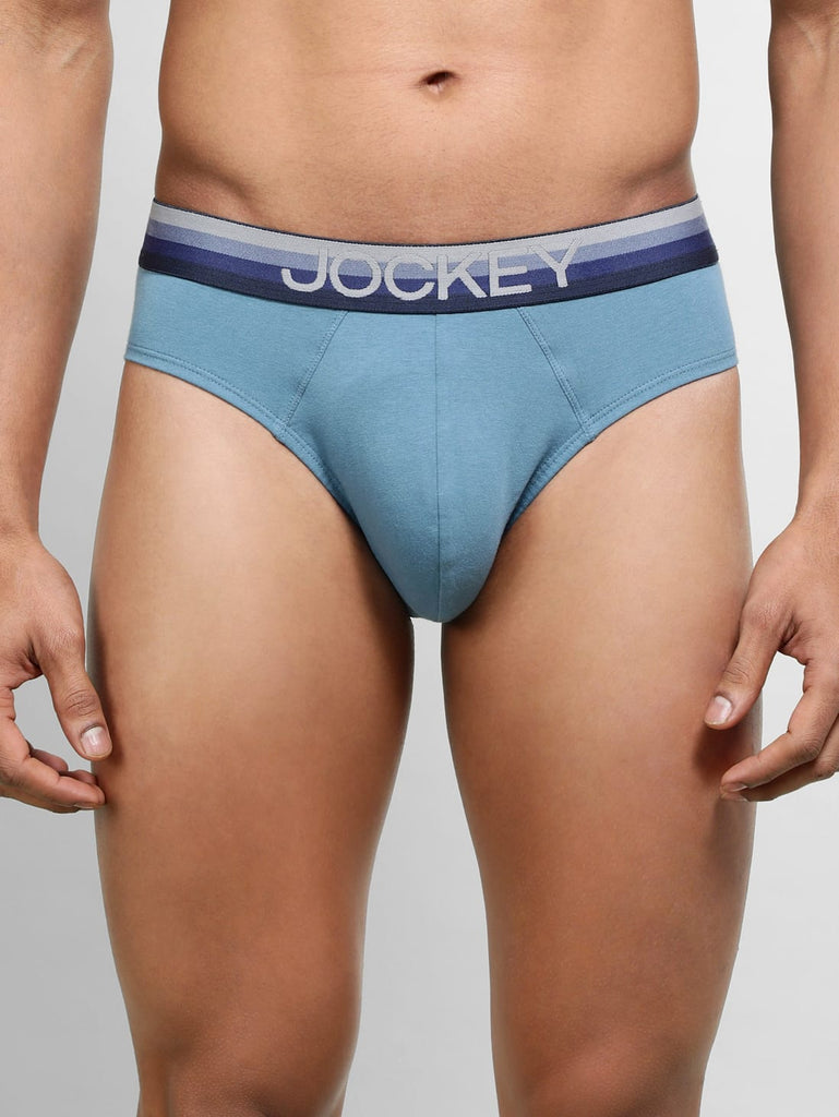 Aegean Blue Solid Jockey Brief Underwear Men