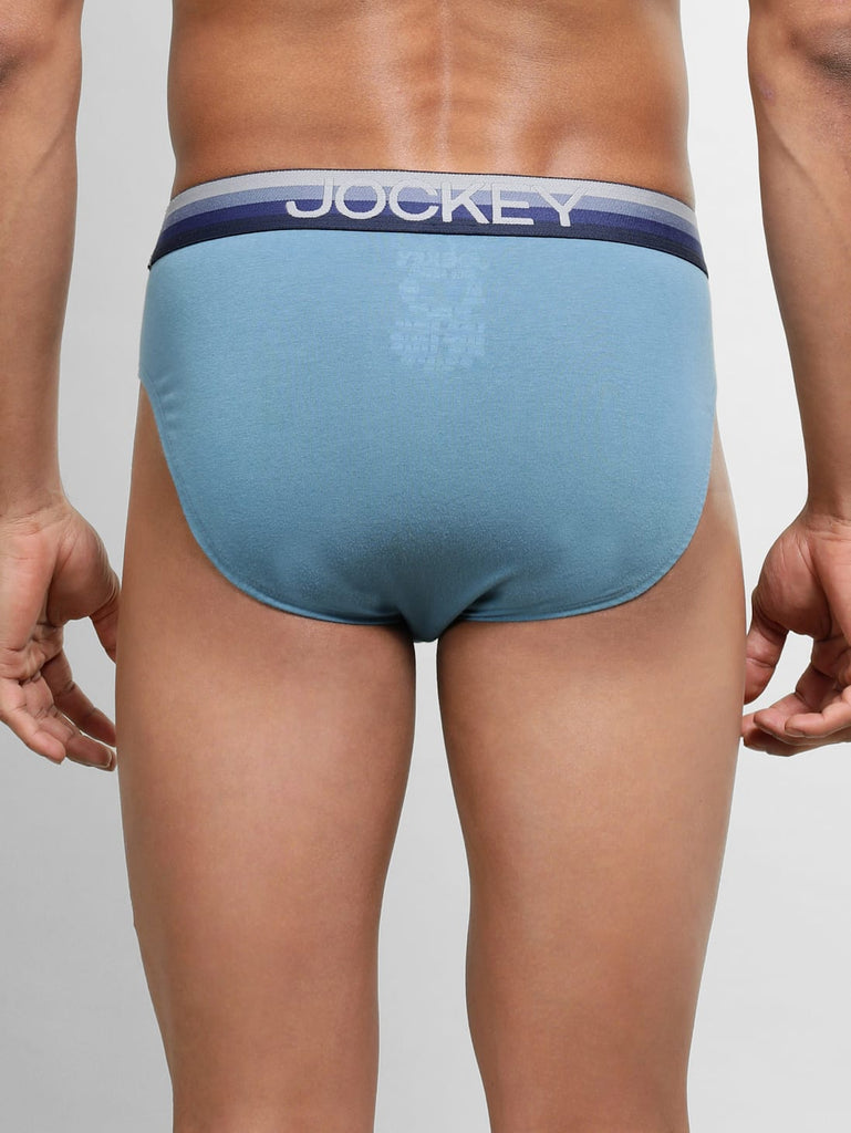 Aegean Blue Solid Jockey Brief Underwear Men