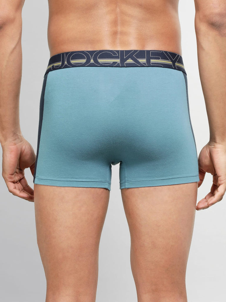 Aegean Blue Jockey Elastane Stretch Solid Trunk Underwear For Men