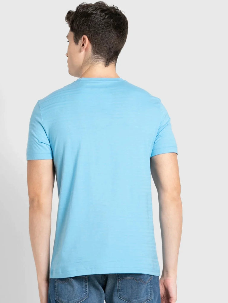 Alaskan BlueJOCKEY Men's Solid Round Neck Half Sleeve T-Shirt