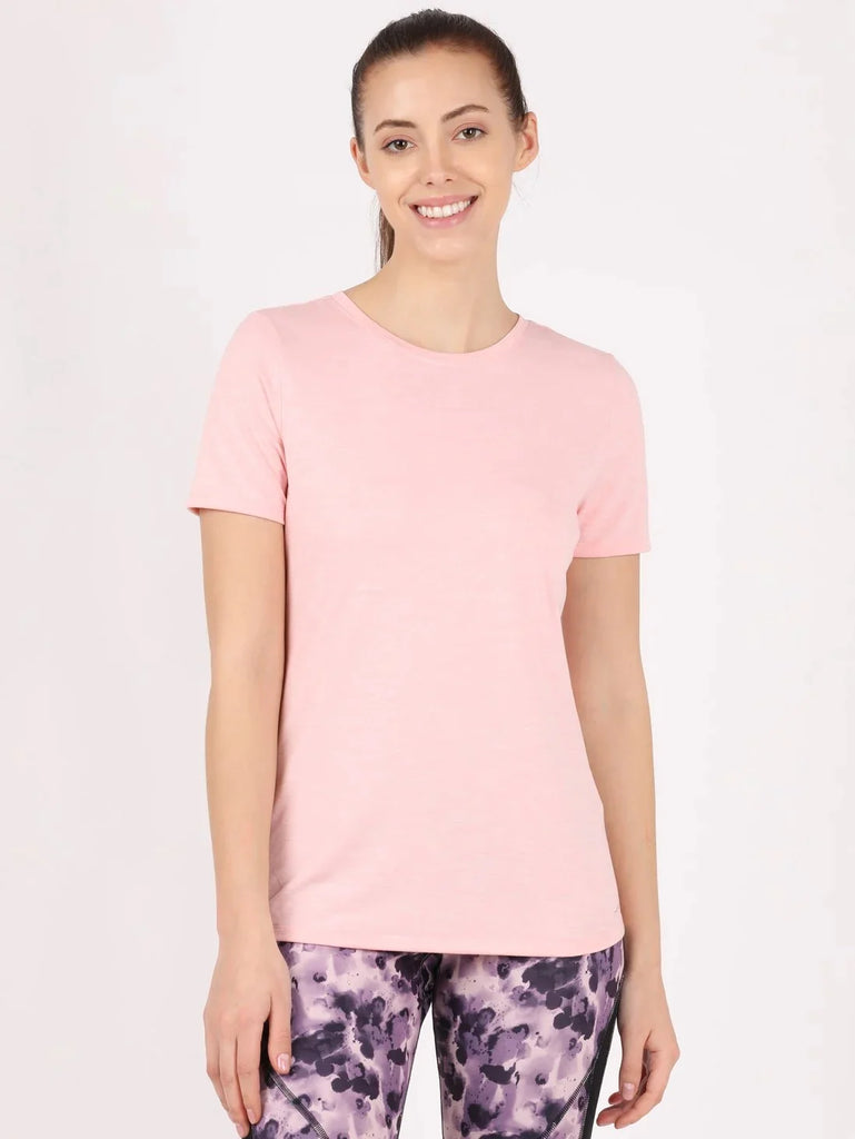 Almond Blossom JOCKEY Women's Round Neck Half Sleeve T-Shirt