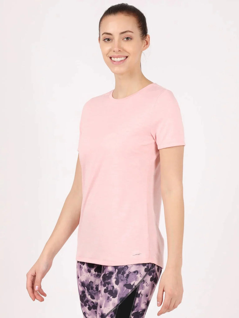 Almond Blossom JOCKEY Women's Round Neck Half Sleeve T-Shirt