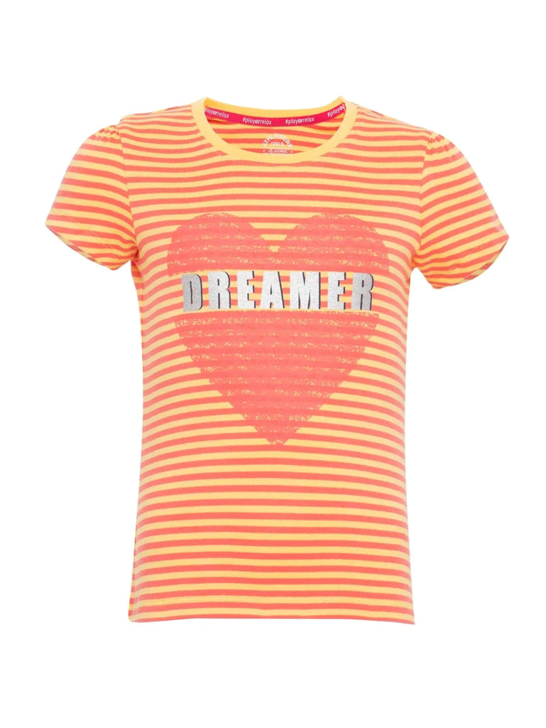 BananaCream & Dubarry Jockey Girl's Striped Short Sleeve T-Shirt