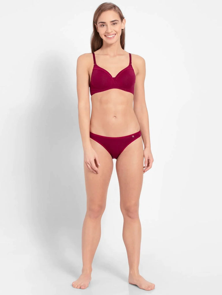 Beet Red JOCKEY Women's Low Waist Bikini.