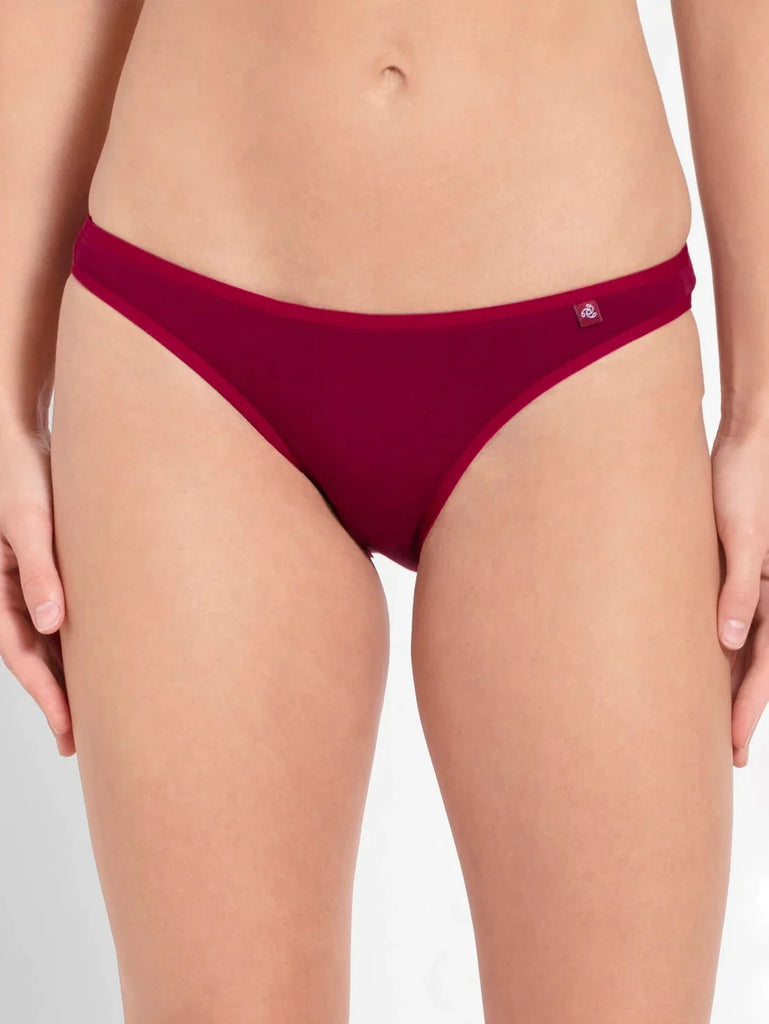 Beet Red JOCKEY Women's Low Waist Bikini.