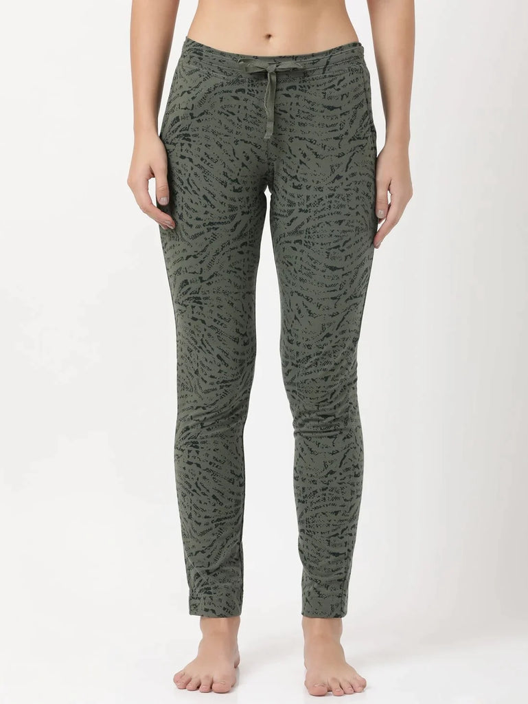 Beetle Printed Slim Fit JOCKEY Women's Trackpants 