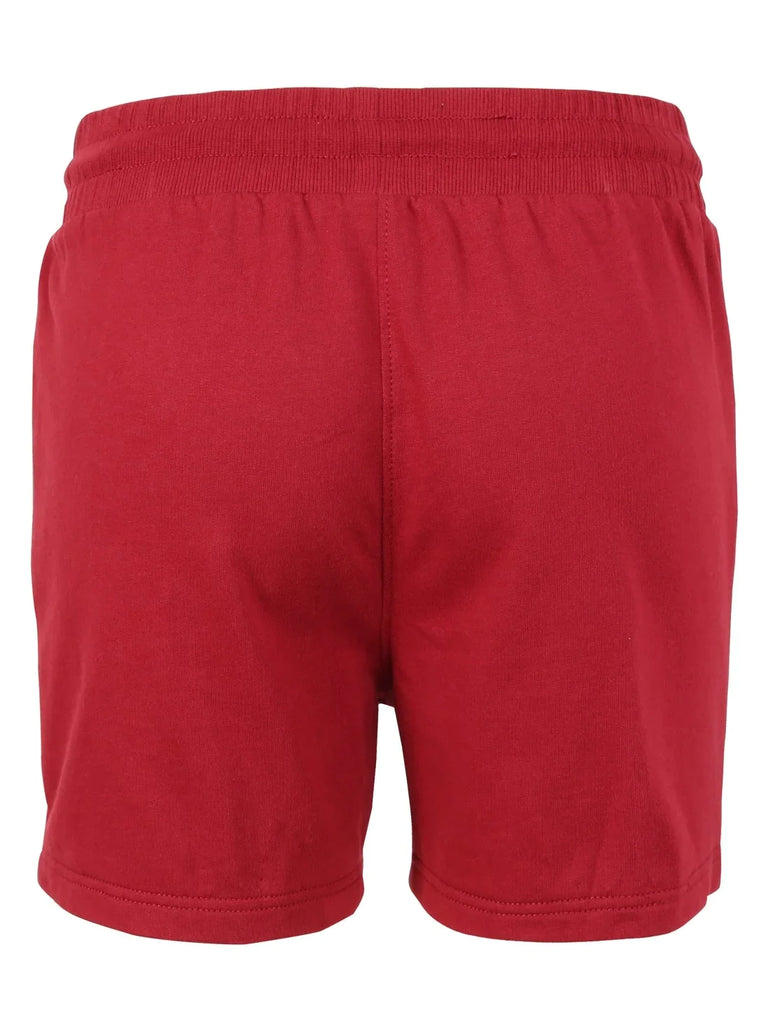 Biking Red JOCKEY Girl's Regular Fit Solid Shorts