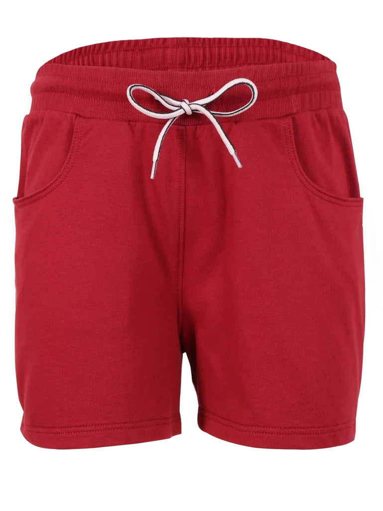 Biking Red JOCKEY Girl's Regular Fit Solid Shorts