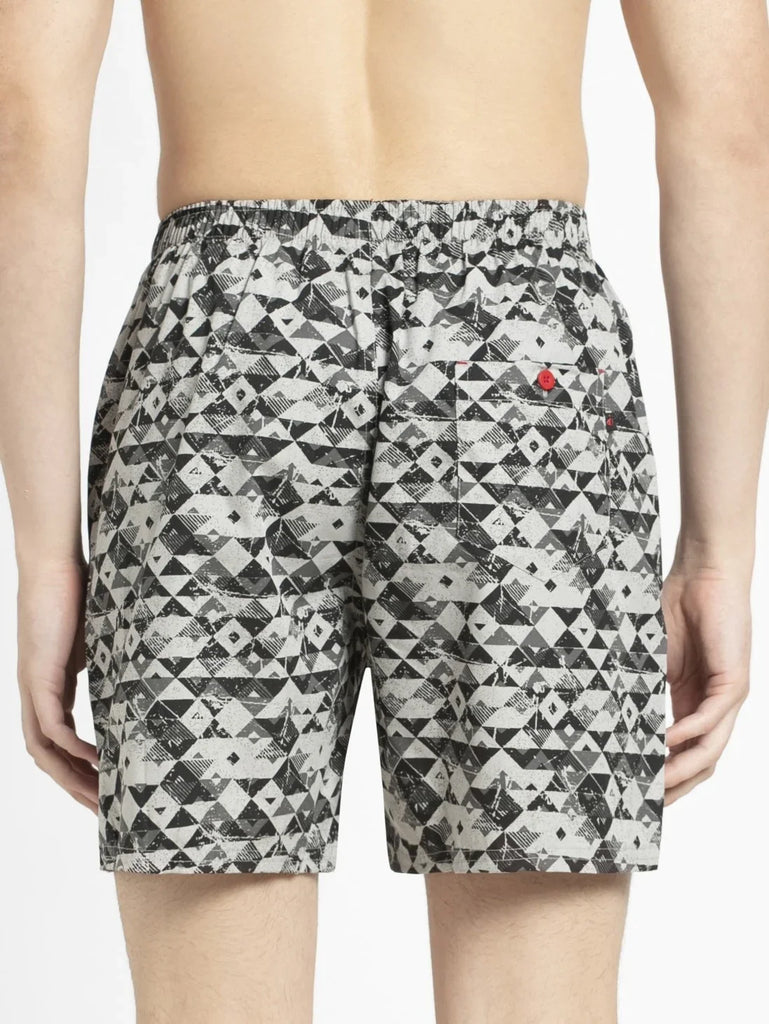 Black & Grey JOCKEY Men's Printed Boxer Shorts