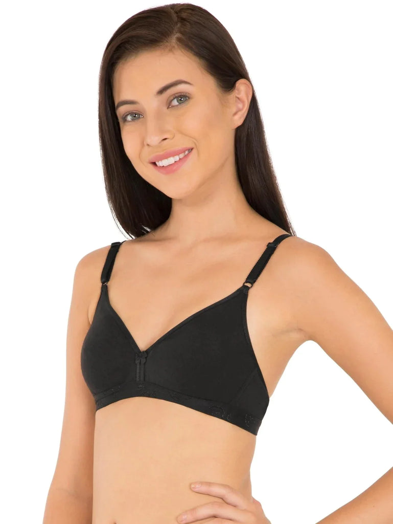 Black JOCKEY Women's Wirefree Non Padded Beginners Bra.