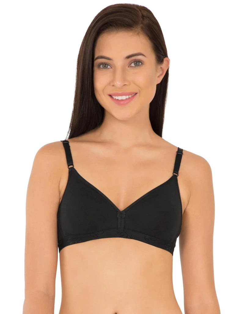 Black JOCKEY Women's Wirefree Non Padded Beginners Bra.