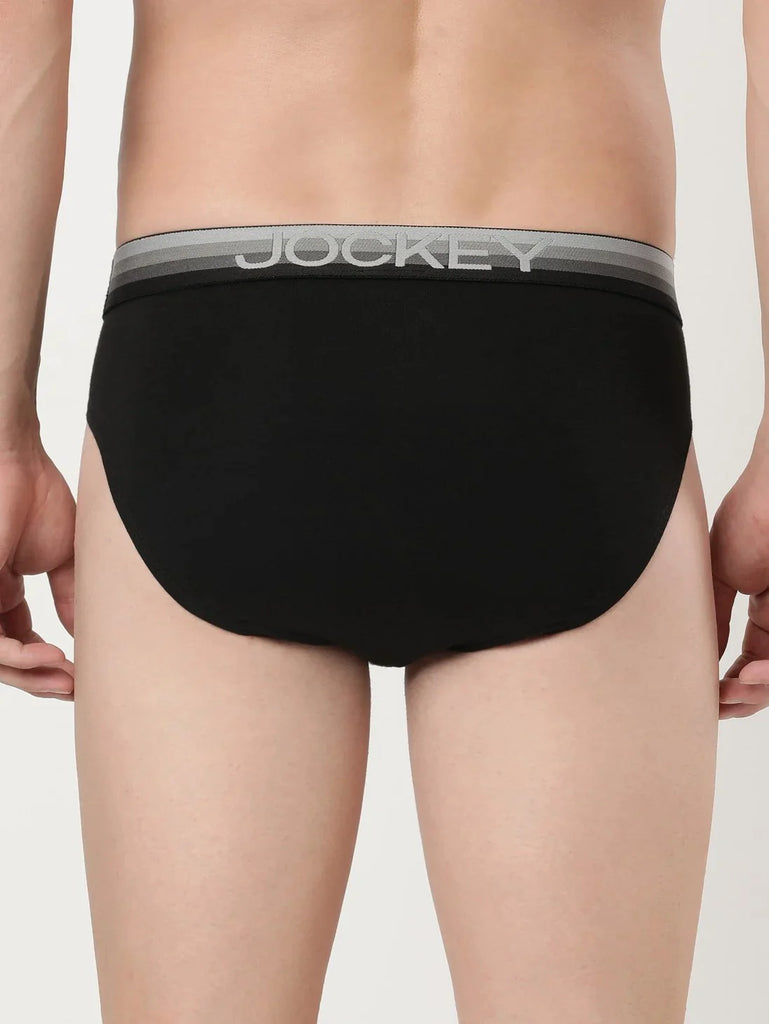 Black Solid Jockey Brief Underwear Men