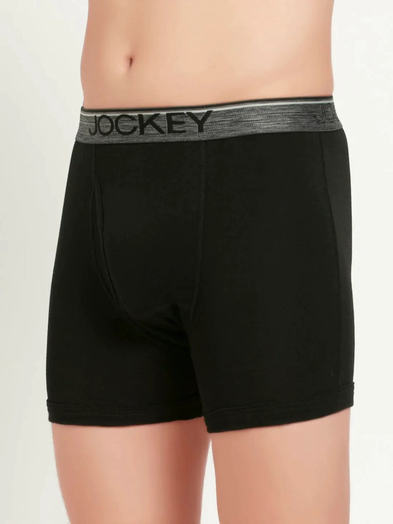 Black jockey Solid Boxer Brief Underwear Men