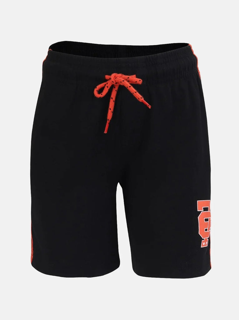 Black JOCKEY Boy's Super Combed Cotton Printed Shorts