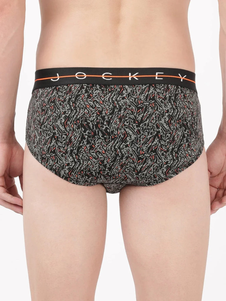 Black 3 Jockey Printed Brief Underwear