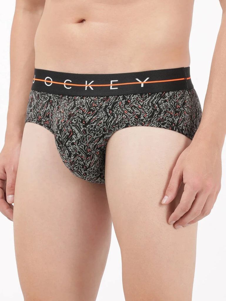 Black 3 Jockey Printed Brief Underwear