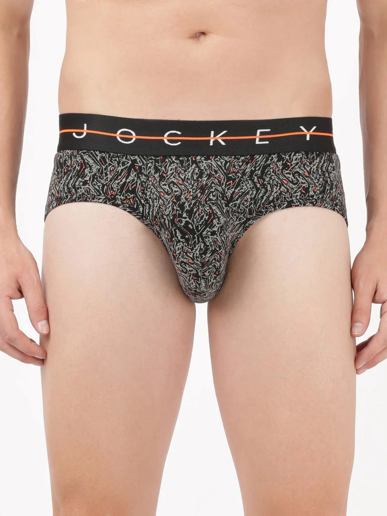 Black 3 Jockey Printed Brief Underwear