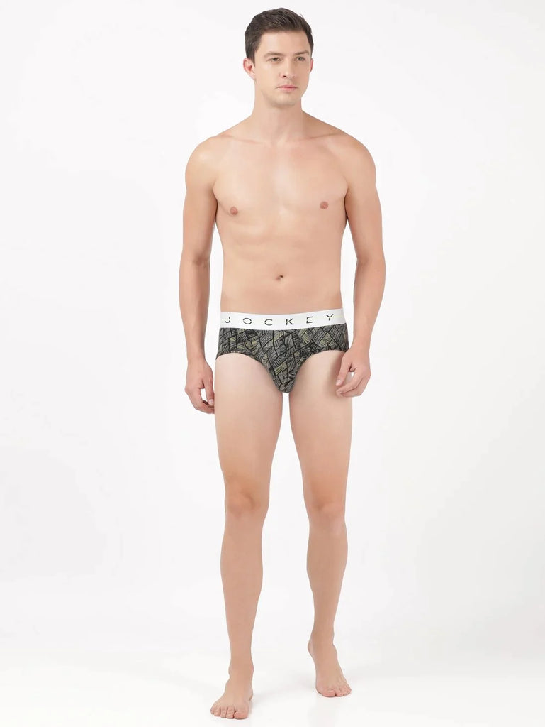 Black 2 Jockey Printed Brief Underwear