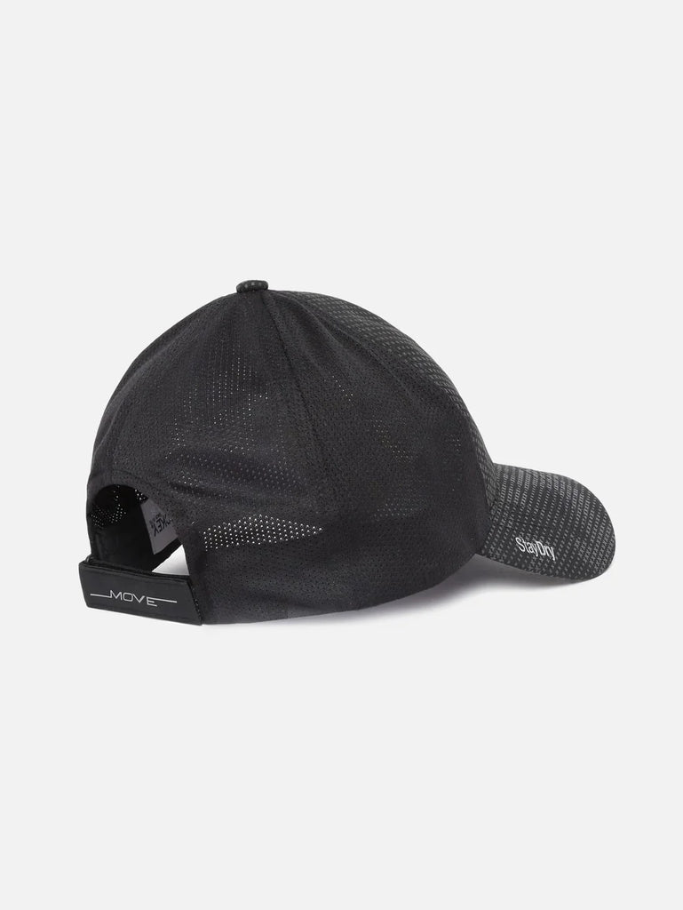 Black Jockey Polyester Printed Cap with Adjustable Back Closure