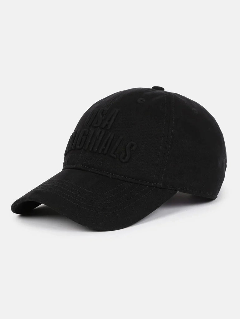 Black Jockey Solid Cap with Adjustable Back Closure