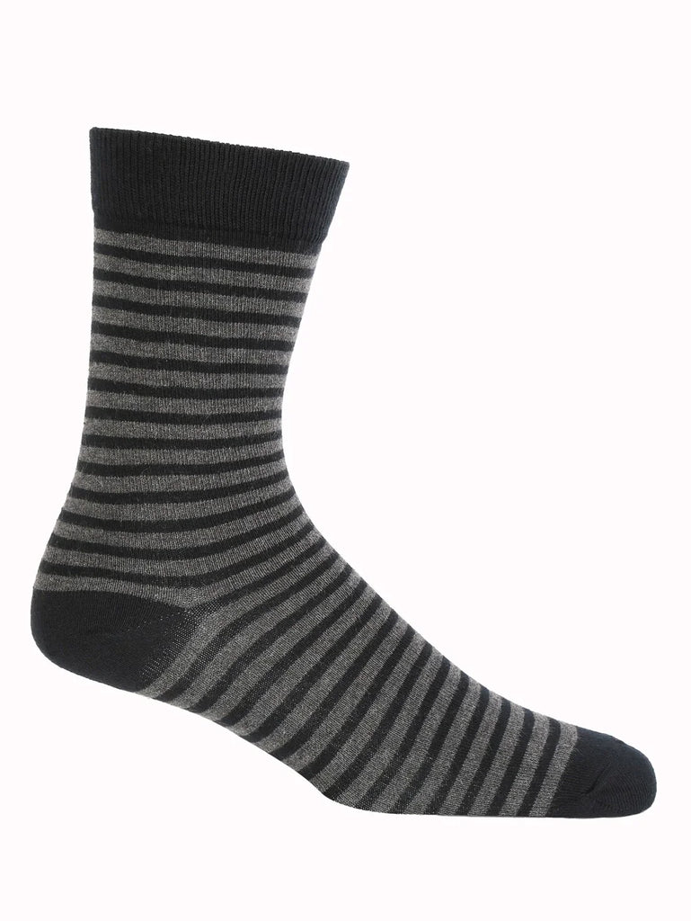 Black Jockey Men's Compact Cotton Stretch Crew Length Socks With Stay Fresh Treatment