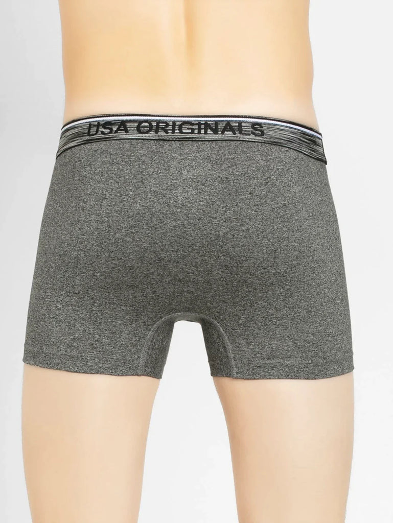 Black Jaspe Jockey Trunk Underwear For Men