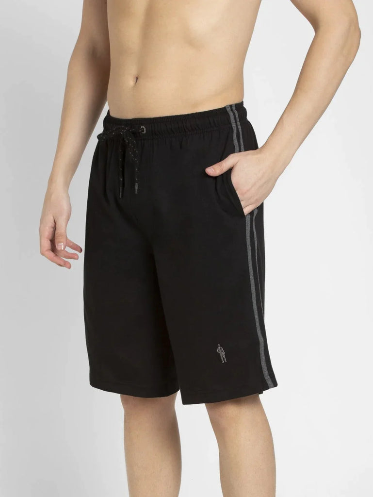 Black JOCKEY Men's Regular Fit Solid Shorts