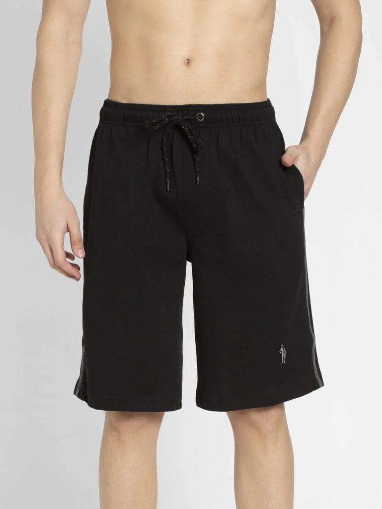 Black JOCKEY Men's Regular Fit Solid Shorts