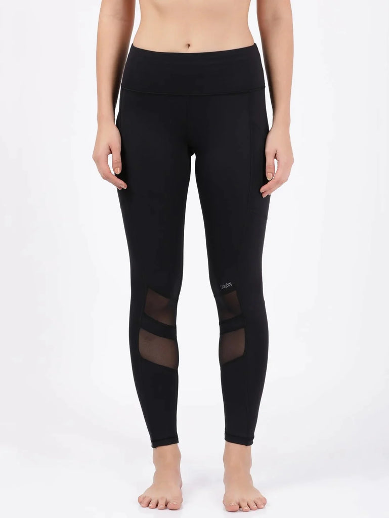 Black JOCKEY Women's Performance Leggings.