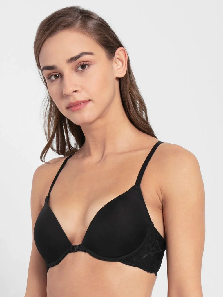 Black JOCKEY Women's Under-Wired Padded Full Coverage T-Shirt Bra