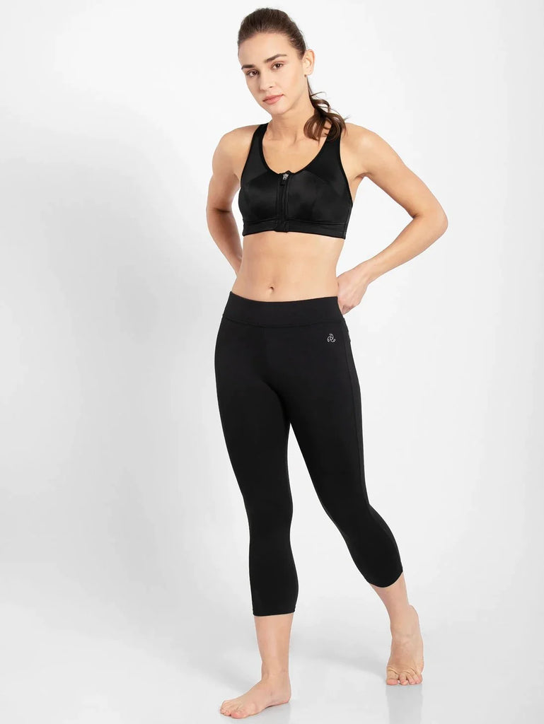 Black JOCKEY Women's Racer Back Sports Bra.