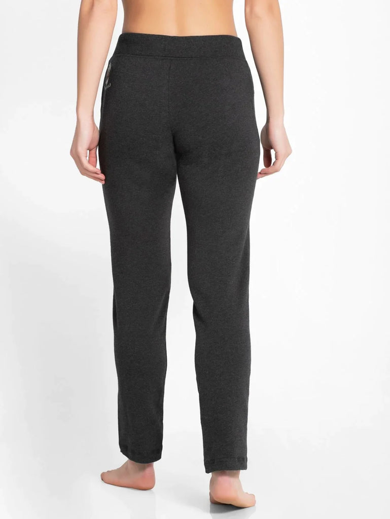 Black Melange JOCKEY Track Pant for Women