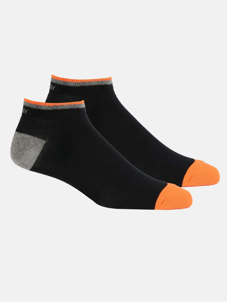 Black Jockey Men's Compact Cotton Stretch Low Show Socks With Stay Fresh Treatment