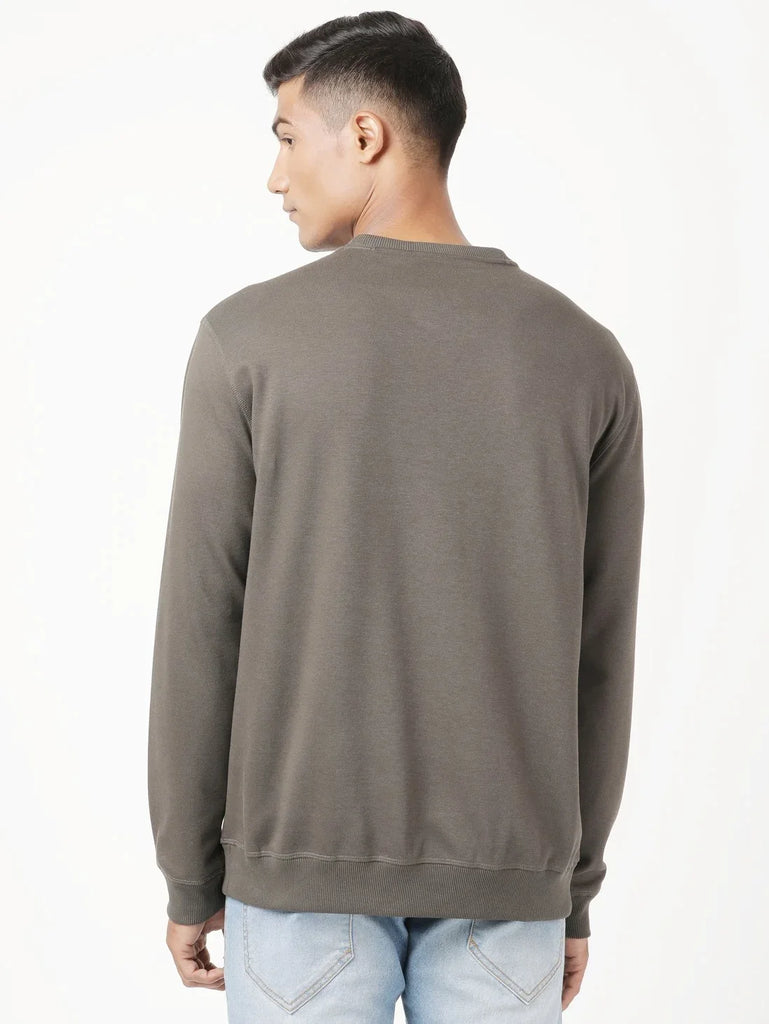 Black Olive JOCKEY Men's Super Combed Cotton Rich Pique Sweatshirt