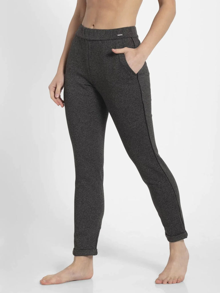 Black Slim Fit JOCKEY Women's Trackpants