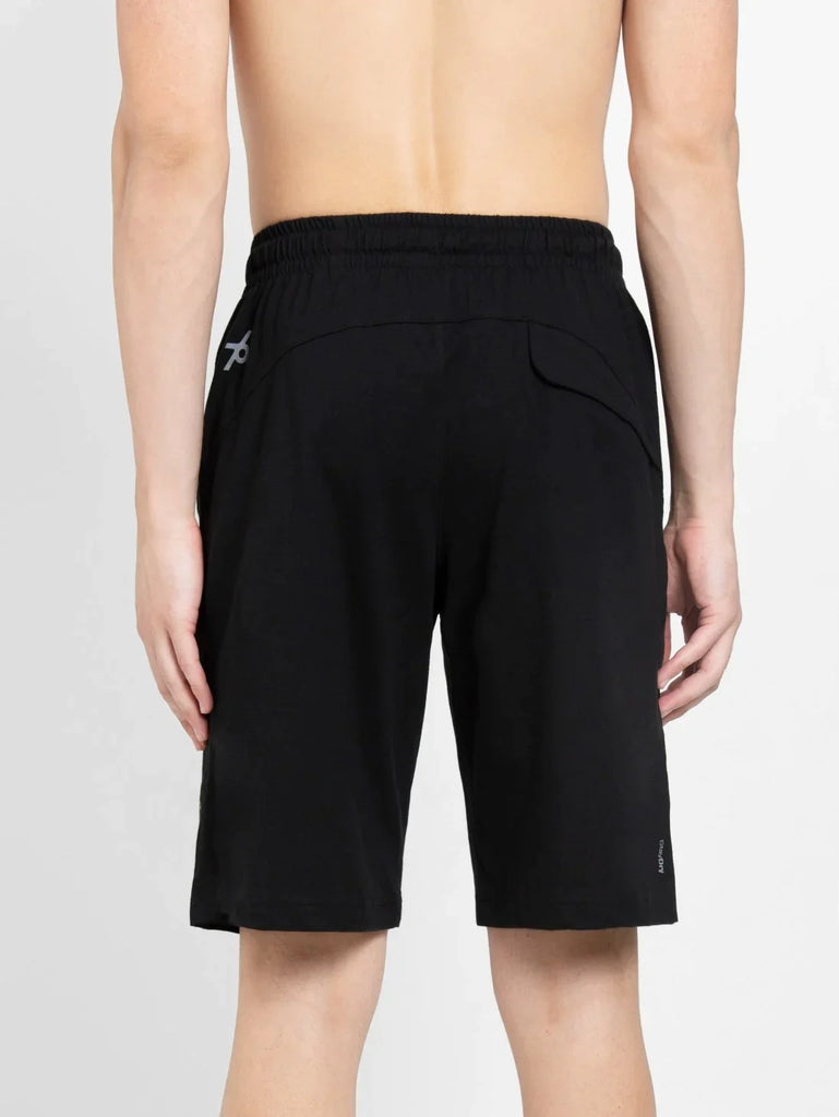 Black JOCKEY Men's Super Combed Cotton Regular Fit Solid Shorts