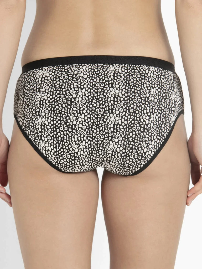 Black print JOCKEY Women's Mid-waist Hipsters Panties