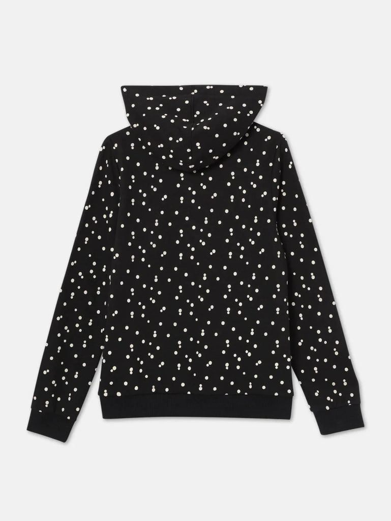 Black Printed JOCKEY Girls Full Sleeve Hoodie Jacket 