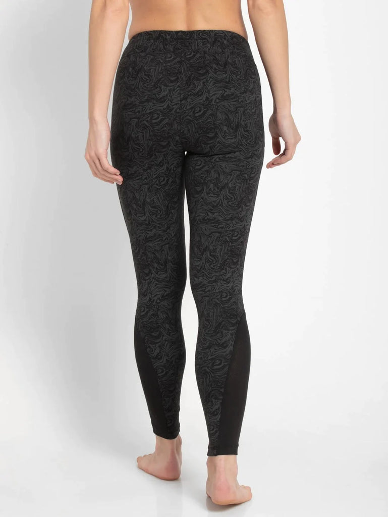 Black Printed JOCKEY Women's Yoga Pants.