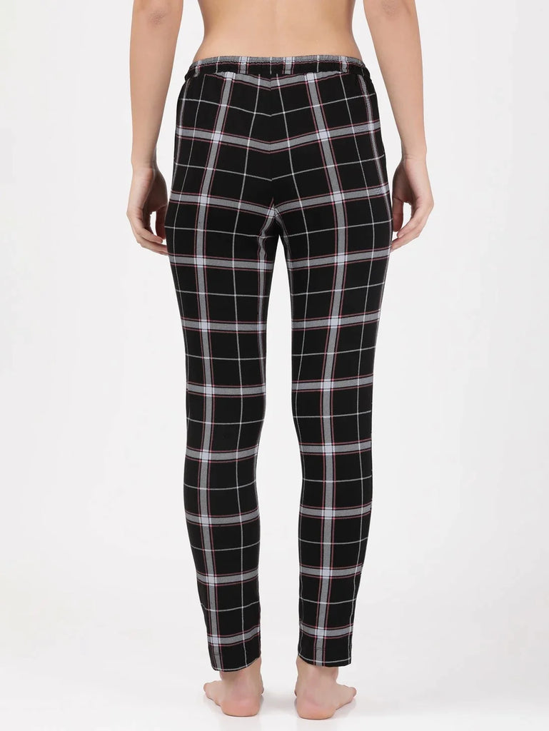 Black JOCKEY Women's Relaxed Fit Printed Pyjama.