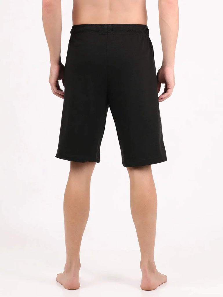 Black JOCKEY Men's Super Combed Cotton Regular Fit Solid Shorts