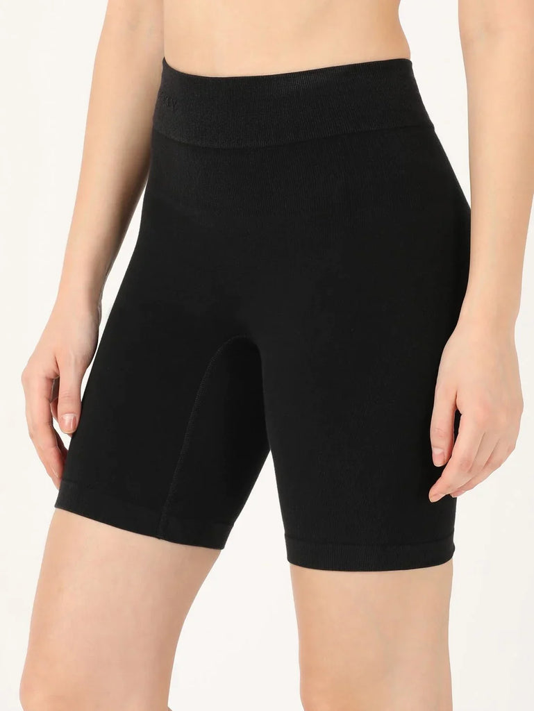 Black JOCKEY Women's High Waist Shorts Shapewear