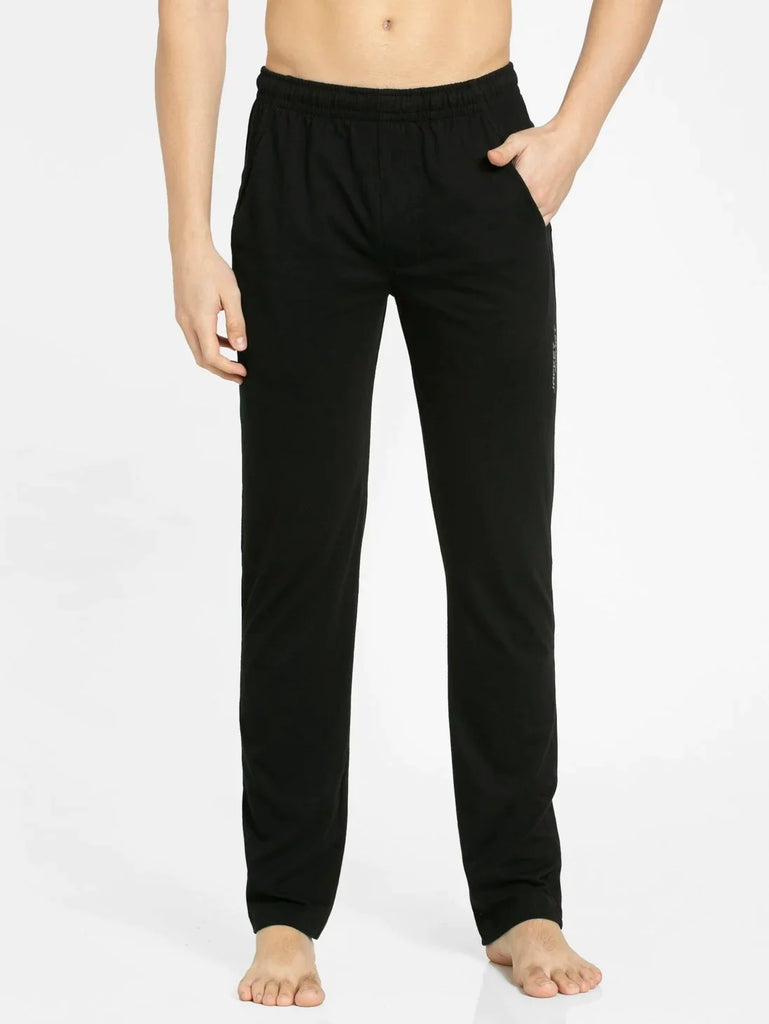 Black Slim Fit Jockey men's Trackpants 